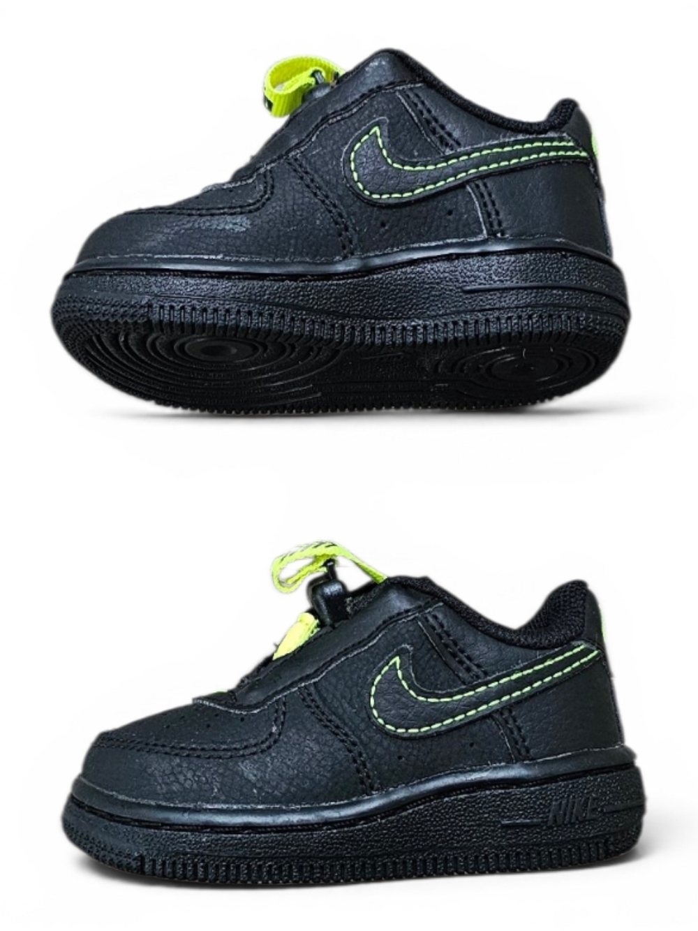 Nike Force 1 LV8 Toddler Black Volt 4C - Picture 7 of 11